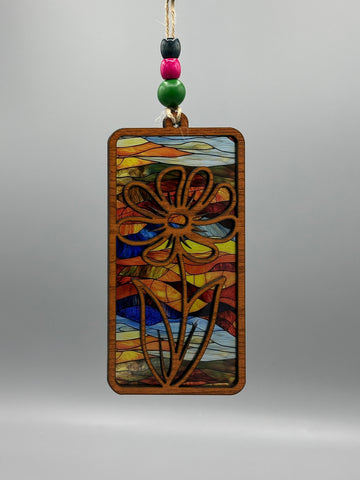 Flower Suncatcher No. 3 – Colorful Floral Window Hanging –  Handmade Nature Decor
