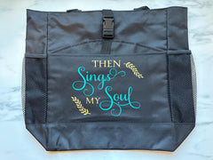 Then Sings My Soul Tote Bag: Christian Hymn, Music Lover Gift