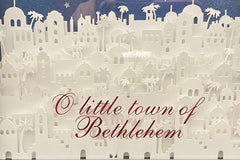 Bethlehem Nativity Shadow Box: 3D Layered Paper Christmas Decor