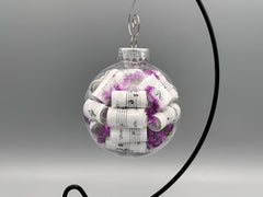 Handmade Sheet Music Ornament | Silver Accents, Music Lover Gift