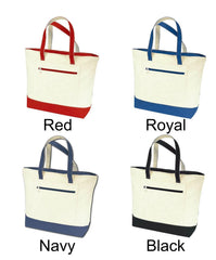 Then Sings My Soul Music Heavy Canvas Tote Bag with Black Accents