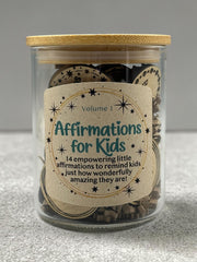 Affirmations for Kids – Volume 1 – Positive Affirmation Tokens in Jar – Confidence & Kindness Tokens – Encouragement Gift for Children