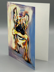 Bone Bandit: French Bulldog Art Cards: Colorful Dog Greeting Card Set