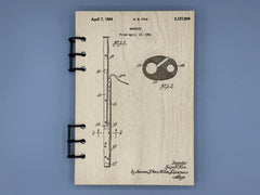 Bassoon Patent Journal – Refillable Musician Notebook, Vintage Bassoon Blueprint Design