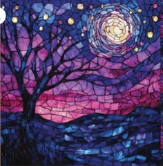 Pink Starry Night - Starlit Forest