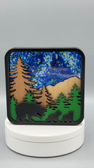 Mountain Suncatcher Window Sitter – Bear Forest Scene Decor