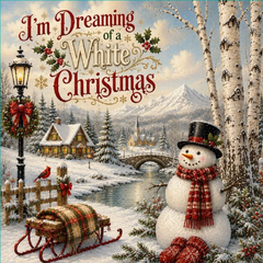 Christmas Postcards - Dreaming of a White Christmas