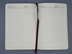 Refillable A5 Magnolia Journal – Traveler Style Notebook, 200 Pages 100gsm Thick Paper, Ruled Lined Writing Journal, 5.5" x 8.1"