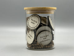 Affirmations for Musicians Vol. 1 | Inspirational Gift Jar with 14 Wooden Encouragement Tokens for Creativity & Confidence