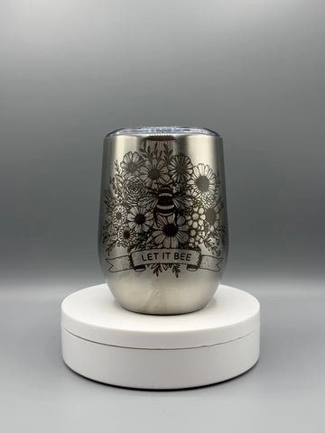 Let It Bee Wine 12oz Wine Tumbler