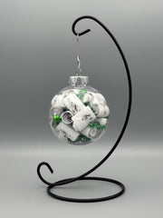 Large 4 inch Sheet Music Christmas Ornament  | Green Accents