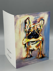 Bone Bandit: French Bulldog Art Cards: Colorful Dog Greeting Card Set