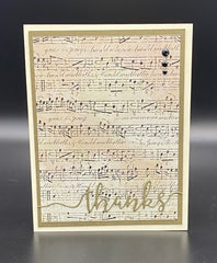 Sheet Music Thank You Cards
