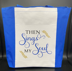 Then Sings My Soul Music Polyester Zipper Tote Bag