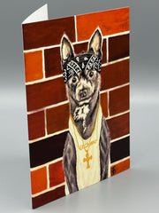 Cholo Chihuahua Greeting Card Set: Urban Dog Art