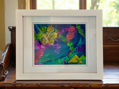 Windswept Abstract Acrylic Painting | Framed Colorful Modern Art