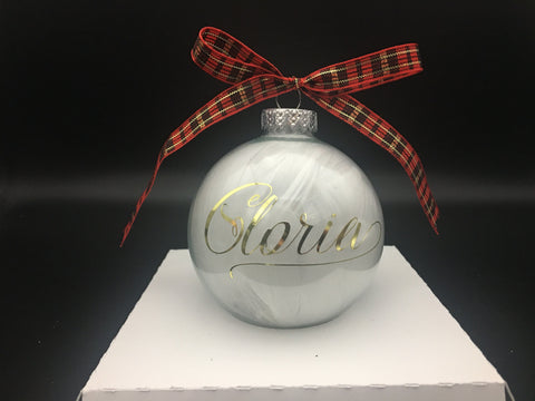 3” Angel Wing Gloria Christmas Ornament