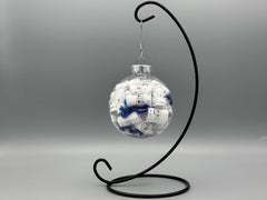 Handmade Sheet Music Ornament | Blue Accents, Music Lover Gift