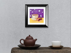 Stars and Sprinkles Original Acrylic Painting on Wood | Coffee & Donut Art | Whimsical Kitchen Decor