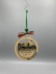 Teacher Apple Ornament – Thank You Gift