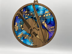 Violin and Music Suncatcher