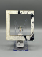 Faux Marble Interchangeable LED Night Light – BASE & FRAME ONLY