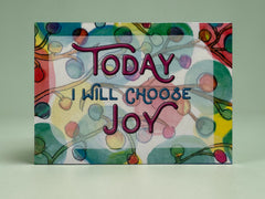 Today I Will Choose Joy Wood Art Box – Inspirational Decor – Colorful Positive Affirmation Art