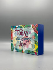 Today I Will Choose Joy Wood Art Box – Inspirational Decor – Colorful Positive Affirmation Art