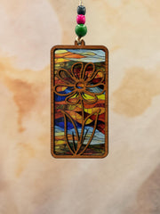 Flower Suncatcher No. 3 – Colorful Floral Window Hanging –  Handmade Nature Decor