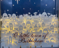 Bethlehem Nativity Shadow Box: 3D Layered Paper Christmas Decor