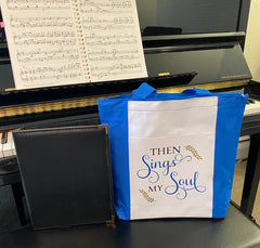 Then Sings My Soul Music Polyester Zipper Tote Bag