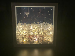 Bethlehem Nativity Shadow Box: 3D Layered Paper Christmas Decor