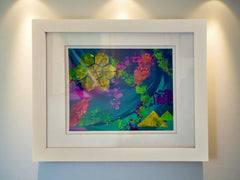 Windswept Abstract Acrylic Painting | Framed Colorful Modern Art