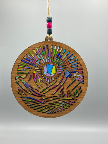 Mountains Sunrise Suncatcher