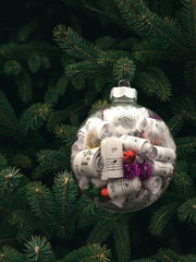 Large 4 inch Sheet Music Christmas Ornament  | Multi Color Accents