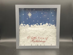Bethlehem Nativity Shadow Box: 3D Layered Paper Christmas Decor