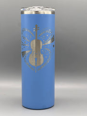 Cello Love Tumbler – Music Lover Gift, Engraved Cello Cup, Stainless Steel Insulated Tumbler