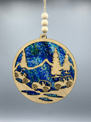 Off-Road in the Mountains Suncatcher