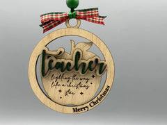 Teacher Apple Ornament – Thank You Gift
