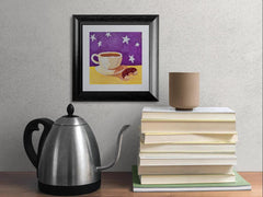 Stars and Sprinkles Original Acrylic Painting on Wood | Coffee & Donut Art | Whimsical Kitchen Decor