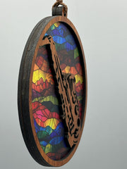 Handmade Saxophone Suncatcher | Faux Stained Glass Music Decor