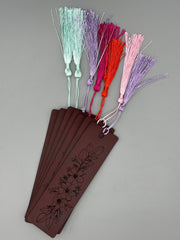 Wildflowers 3 Leatherette Bookmark with Tassel