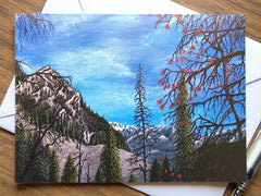 Cascades Mountain Landscape Art Cards | Pacific Northwest Greeting Card Set
