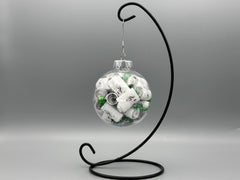 Large 4 inch Sheet Music Christmas Ornament  | Green Accents