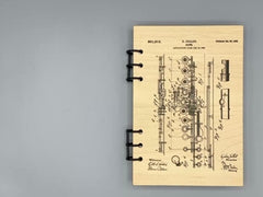 Flute Patent Journal – Musician Notebook, Vintage Flute Blueprint Design