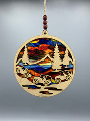 Off-Road in the Mountains Suncatcher