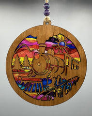 Train in the Mountains Suncatcher