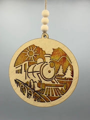Train in the Mountains Suncatcher