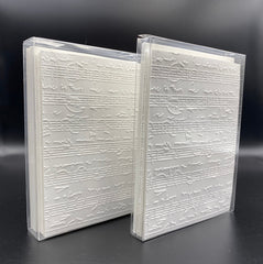 Embossed Sheet Music Note Cards: Classic Stationery Set