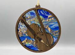 Violin and Music Suncatcher